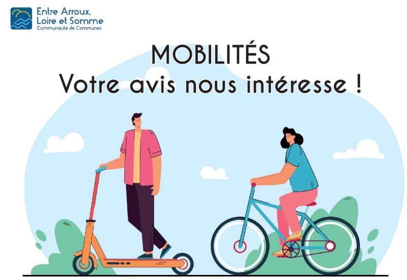 Communauté de Communes Entre Arroux Loire et Somme - Image de l'affiche "Mobilités - votre avis nous intéresse !"